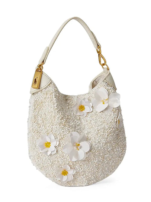 Fresh Floral Beaded Handbag