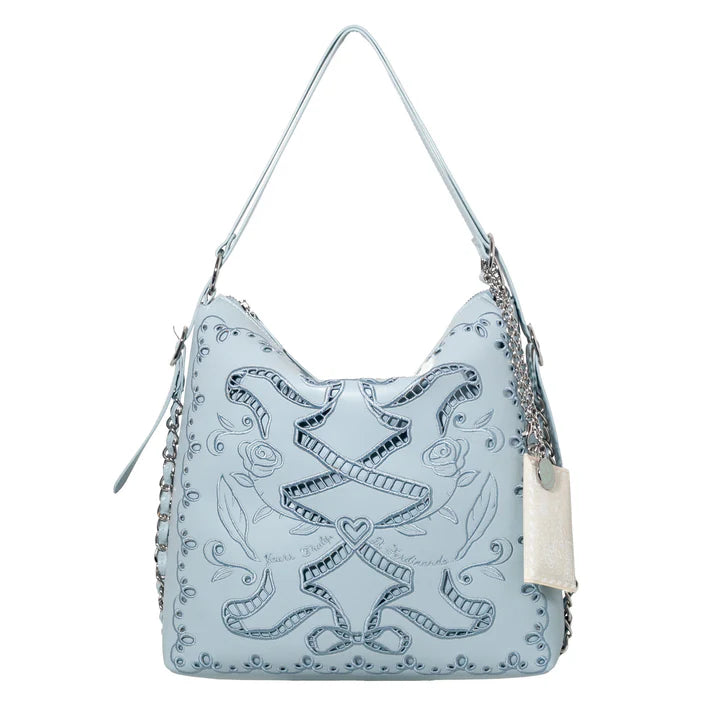 Blue Convertible Hobo Bag/Backpack