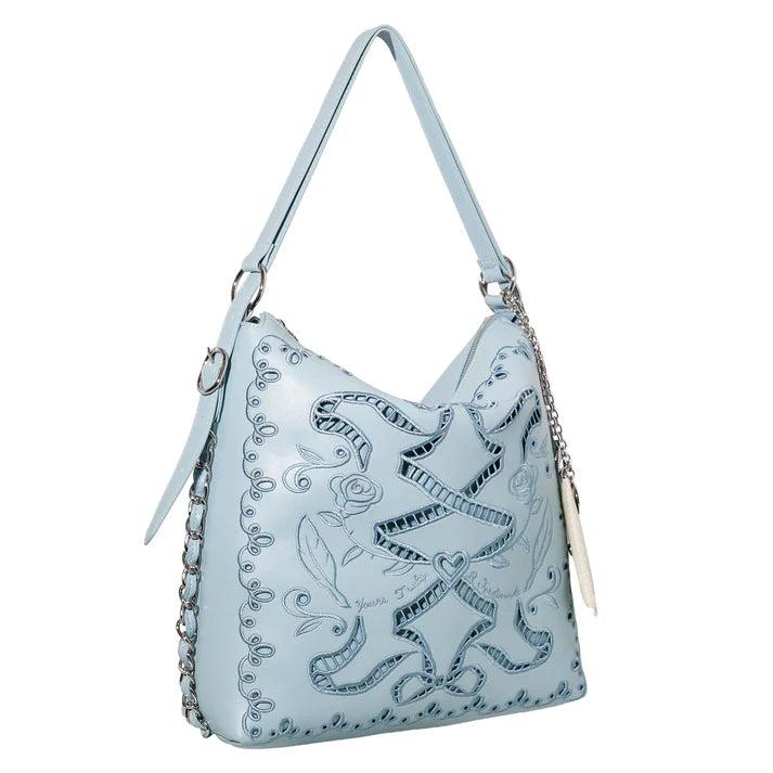 Blue Convertible Hobo Bag/Backpack
